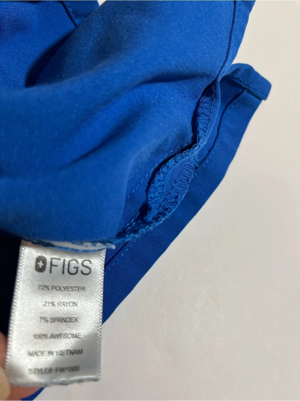 FIGS Catarina Technical Collection Scrub Top V Neck Blue Size S FW1000 - Picture 4 of 8